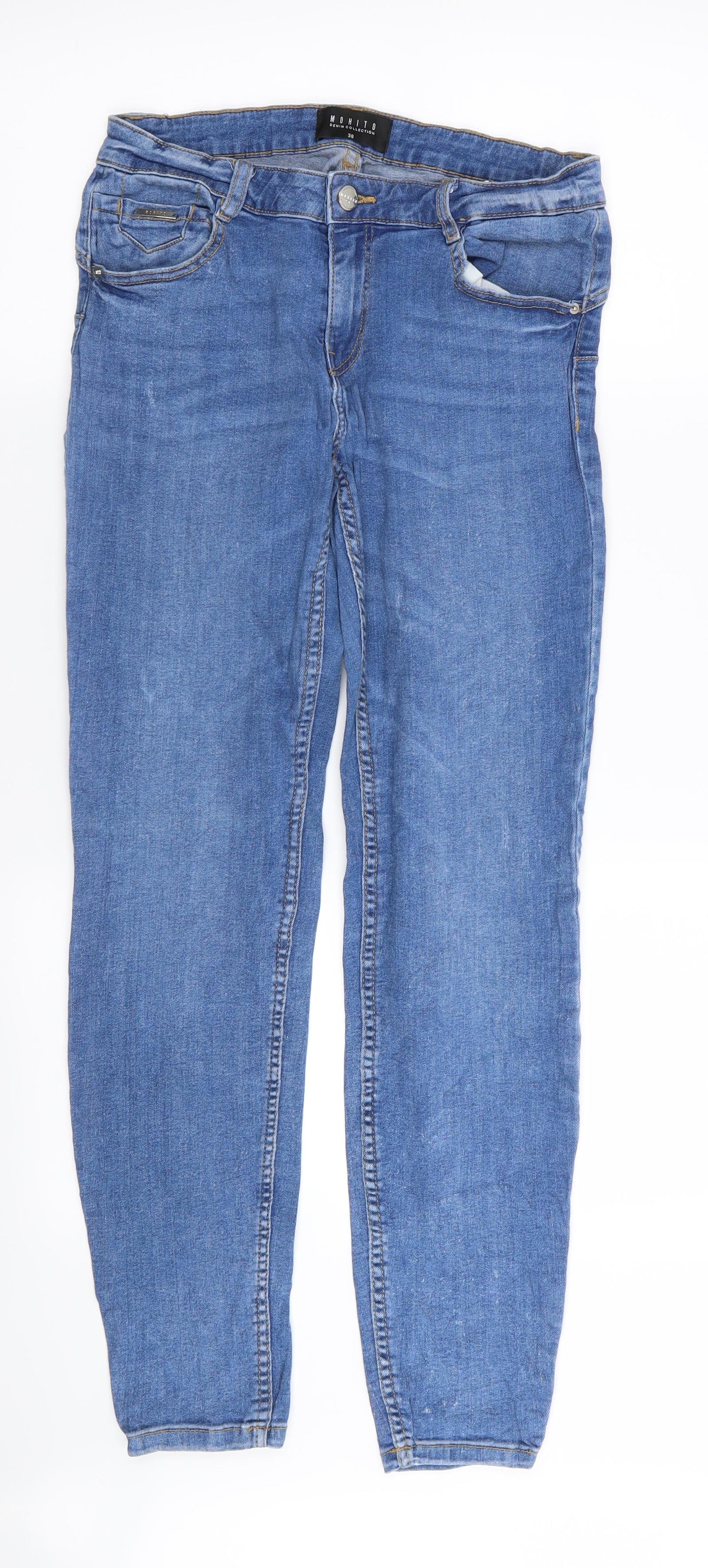 Womens UK Size 10 MOHITO Regular Fit Skinny Blue Jeans