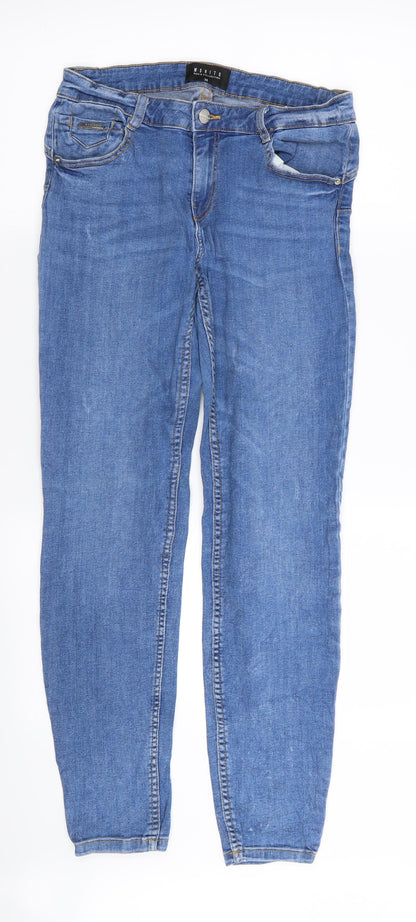 Womens UK Size 10 MOHITO Regular Fit Skinny Blue Jeans