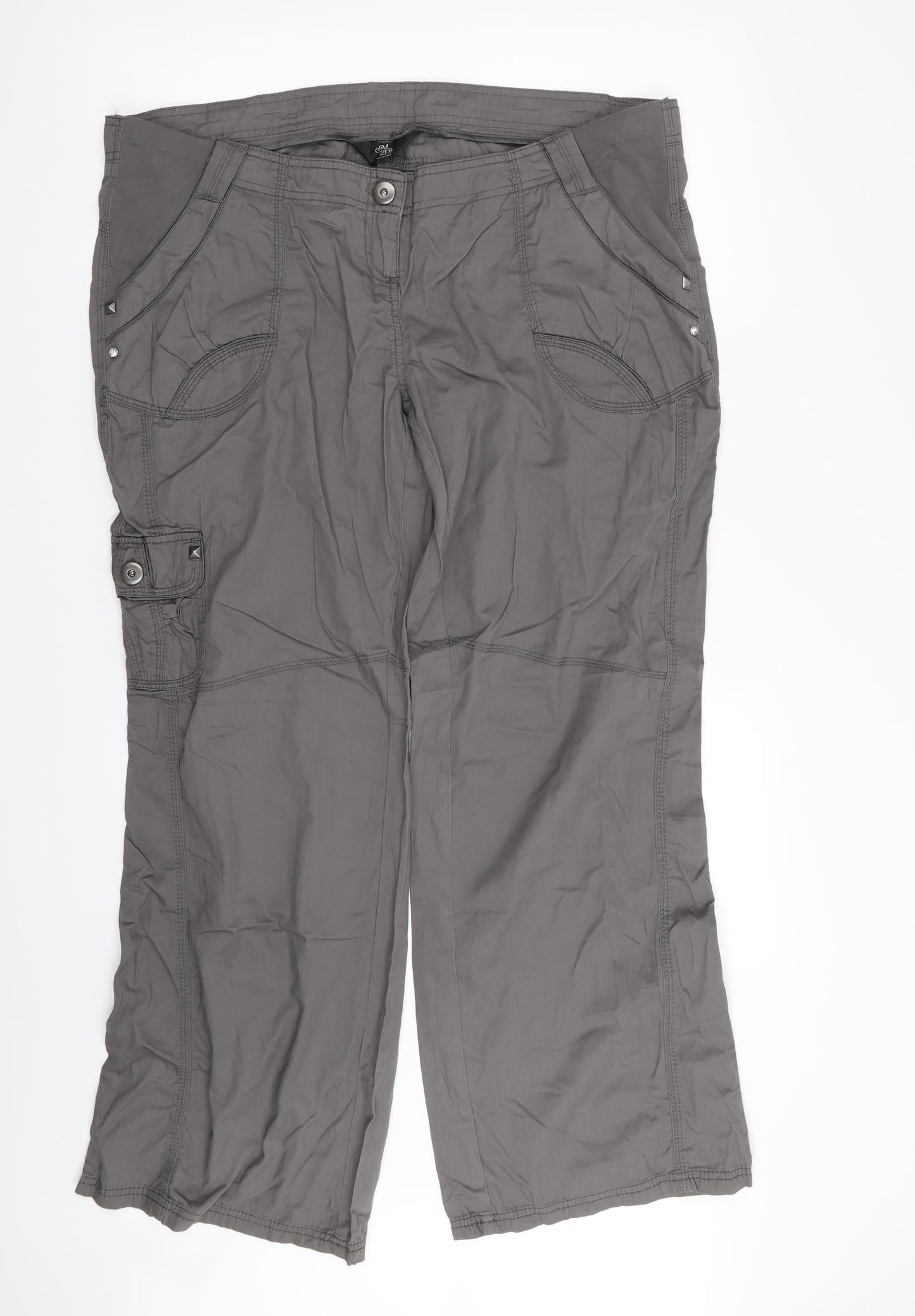 m2b Womens Grey   Trousers  Size 16 L31 in