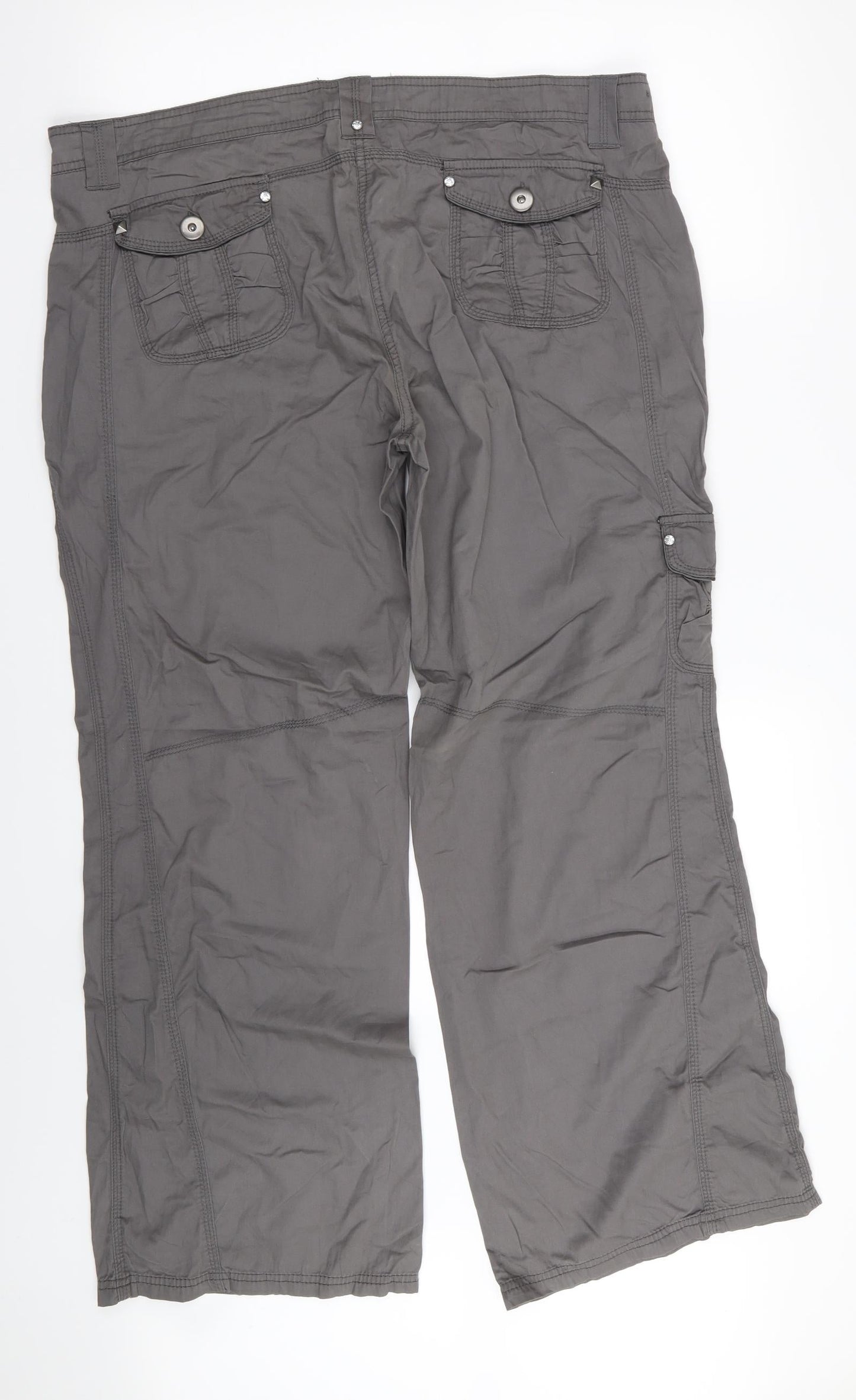 m2b Womens Grey   Trousers  Size 16 L31 in