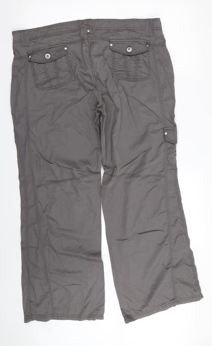 m2b Womens Grey   Trousers  Size 16 L31 in