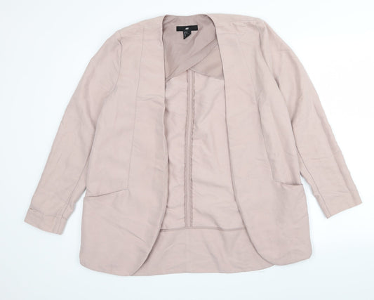 H&M Womens Pink   Jacket Blazer Size 10