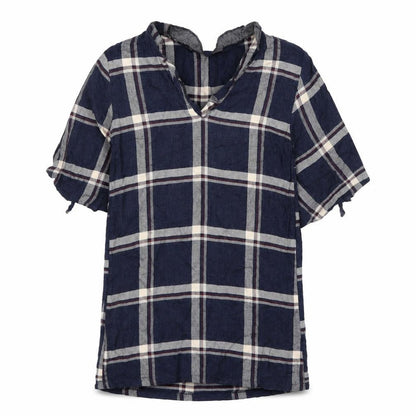 New Look Womens Blue Check  Fit & Flare  Size 10
