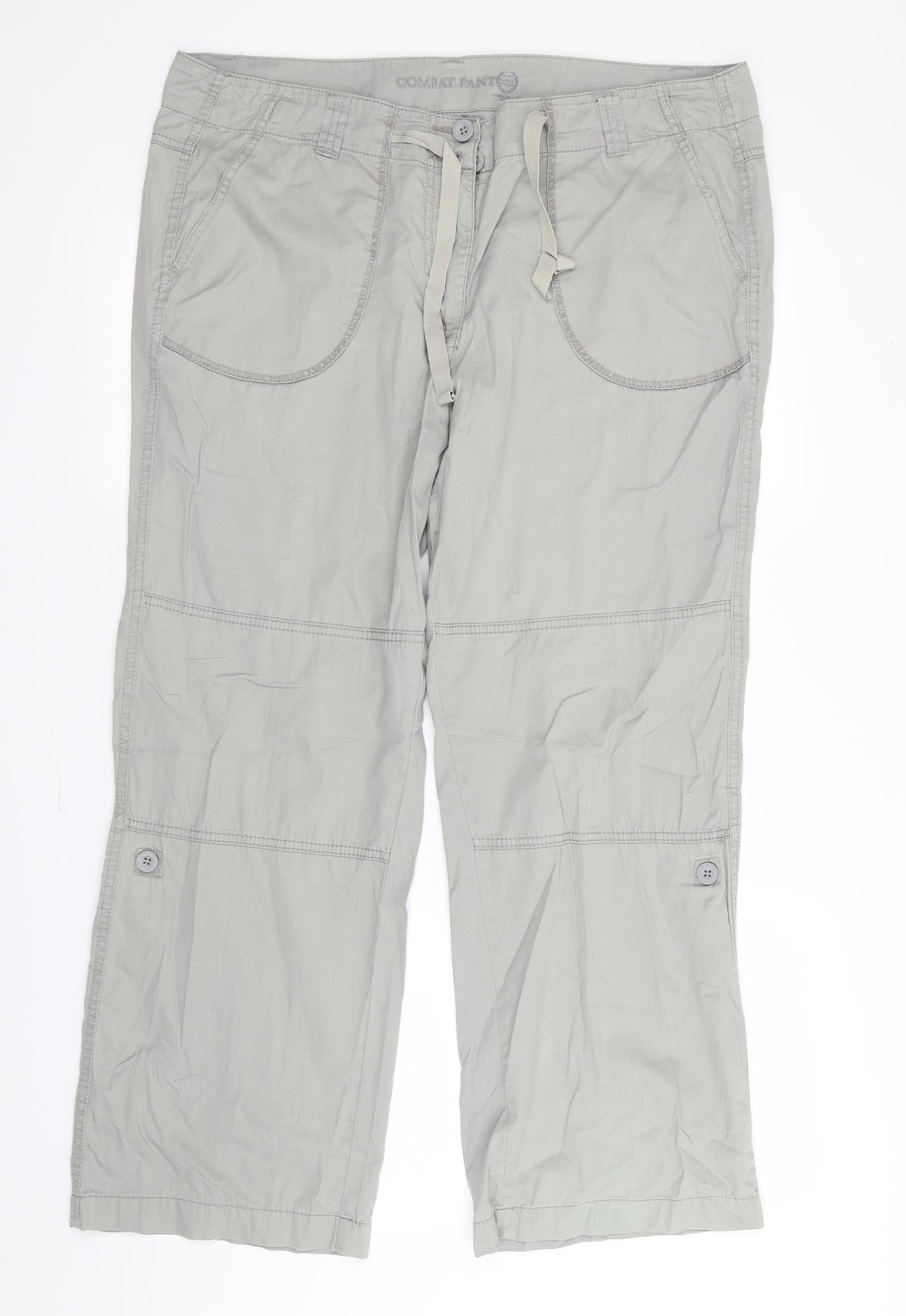 M&S Womens Grey   Trousers  Size 16 L28 in