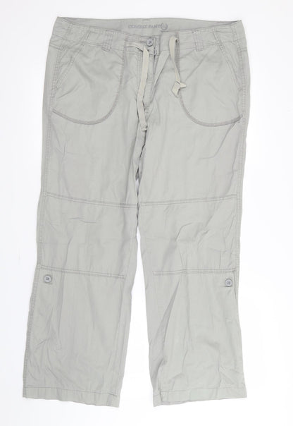 M&S Womens Grey   Trousers  Size 16 L28 in