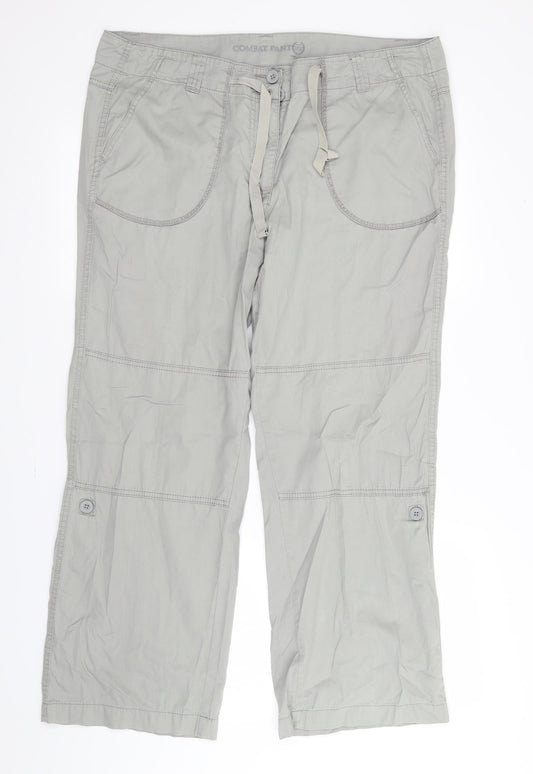 M&S Womens Grey   Trousers  Size 16 L28 in