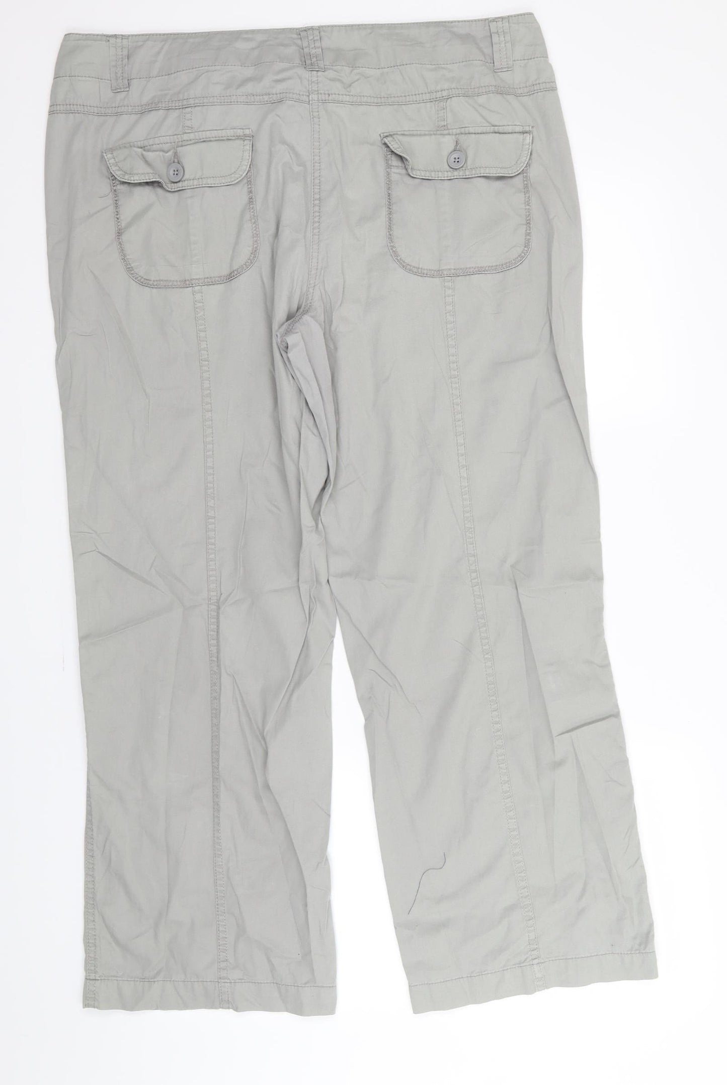 M&S Womens Grey   Trousers  Size 16 L28 in