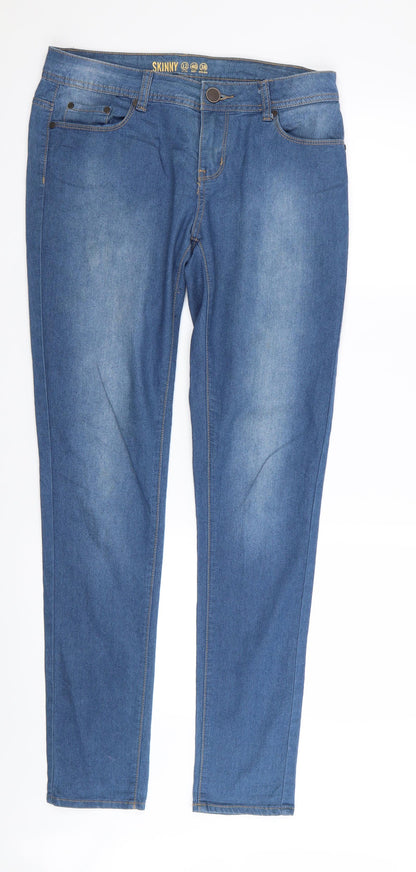 Womens UK Size 12 DENIM AND CO Regular Fit Skinny Blue Jeans