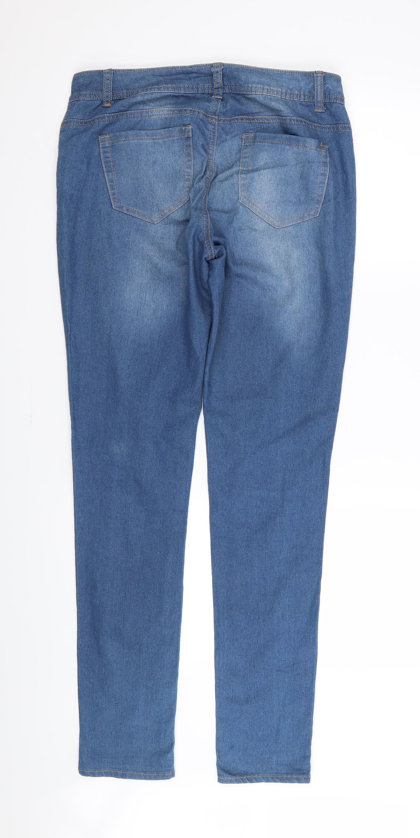 Womens UK Size 12 DENIM AND CO Regular Fit Skinny Blue Jeans