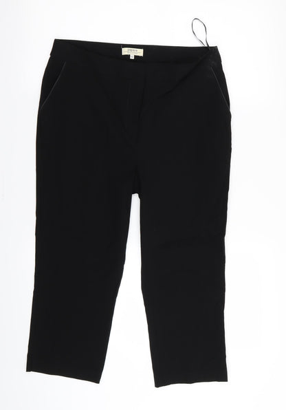 Womens UK Size 12 Papaya Regular Fit  Black Trousers