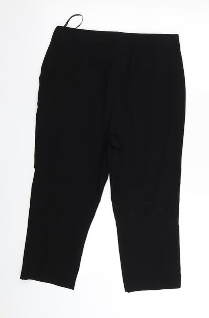 Womens UK Size 12 Papaya Regular Fit  Black Trousers