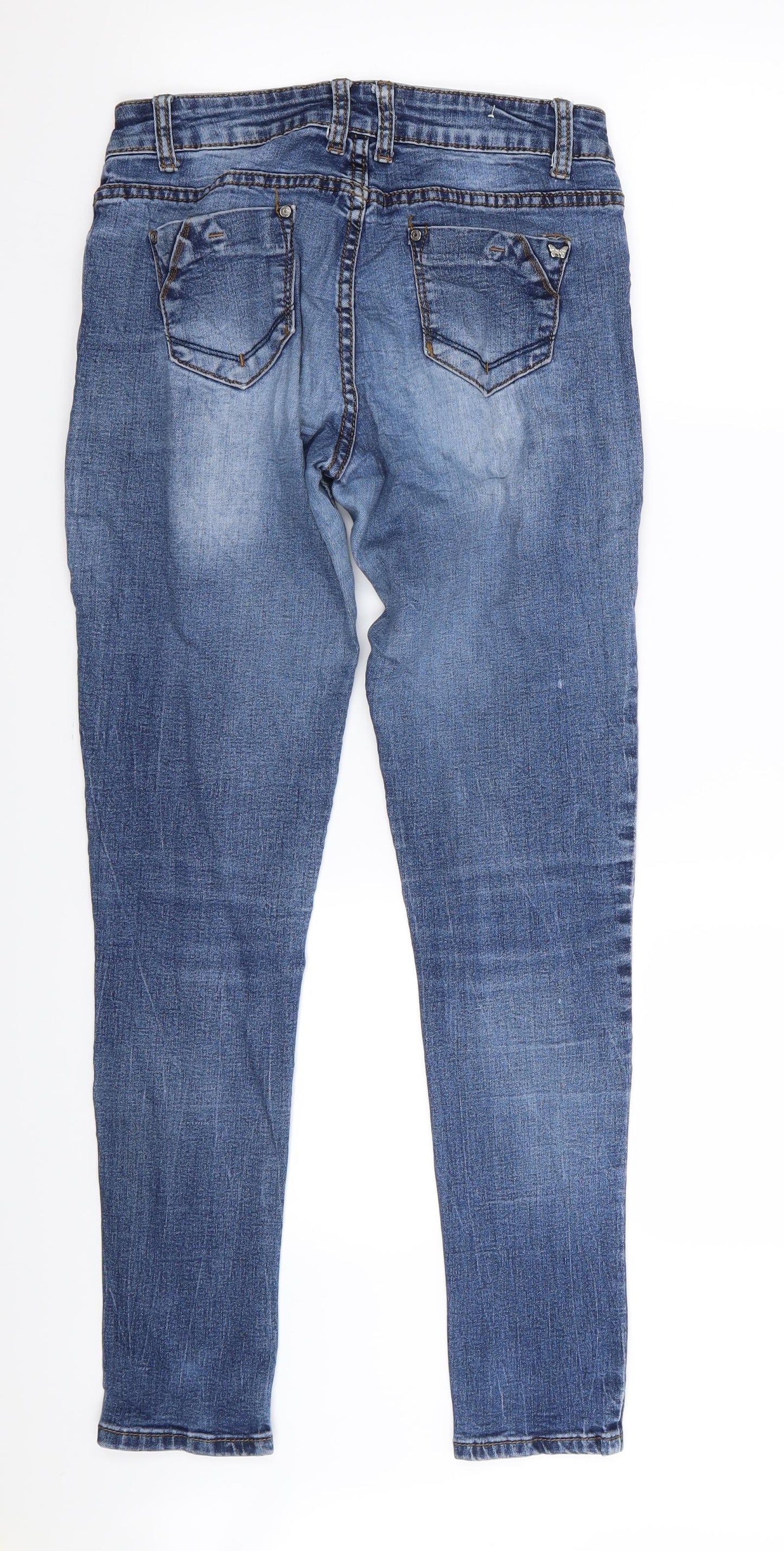 analucy Womens Blue   Skinny Jeans Size S L29 in