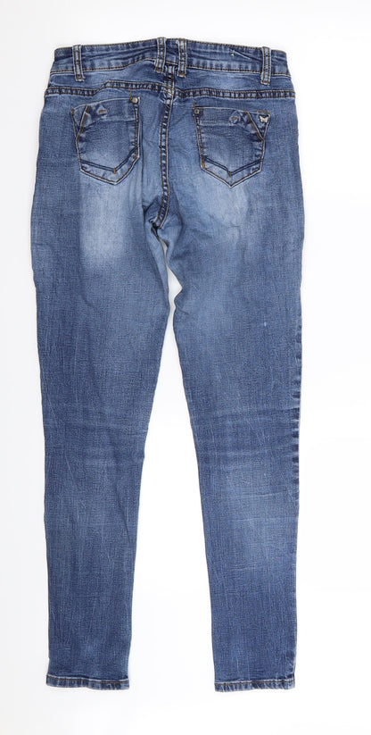 analucy Womens Blue   Skinny Jeans Size S L29 in