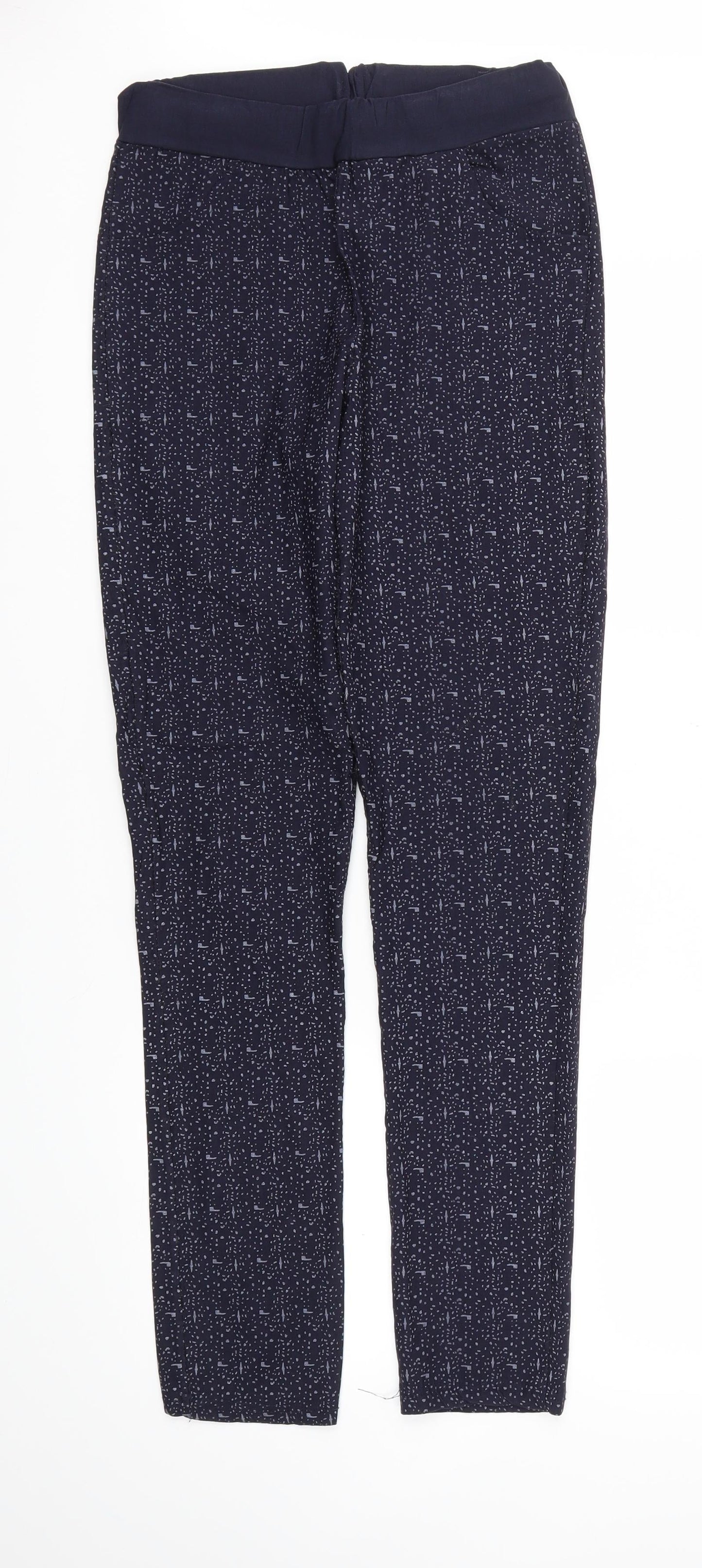 Huaxin Fashion Womens Blue Argyle/Diamond  Trousers  Size L L29 in