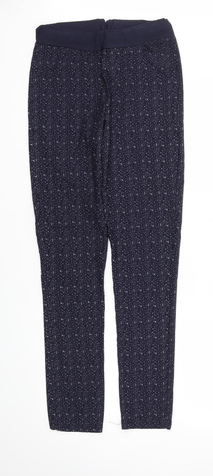Huaxin Fashion Womens Blue Argyle/Diamond  Trousers  Size L L29 in