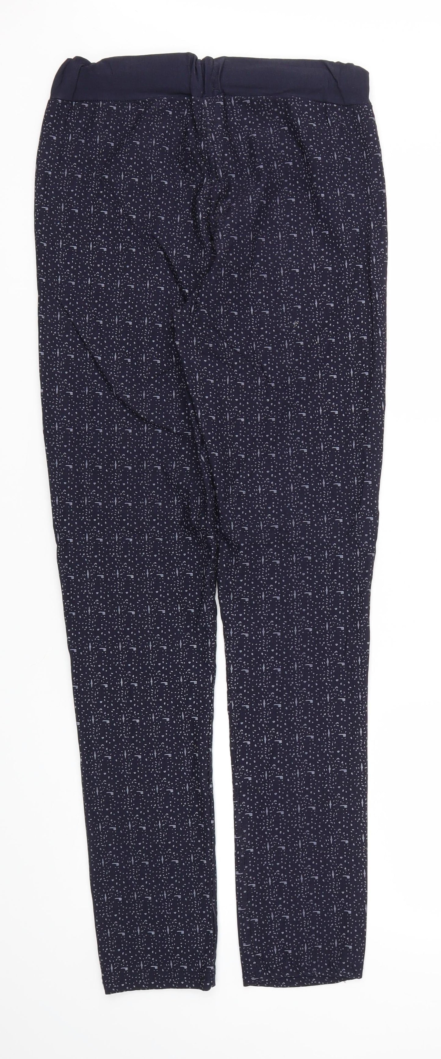 Huaxin Fashion Womens Blue Argyle/Diamond  Trousers  Size L L29 in