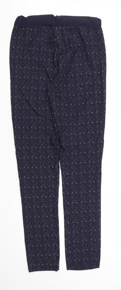 Huaxin Fashion Womens Blue Argyle/Diamond  Trousers  Size L L29 in