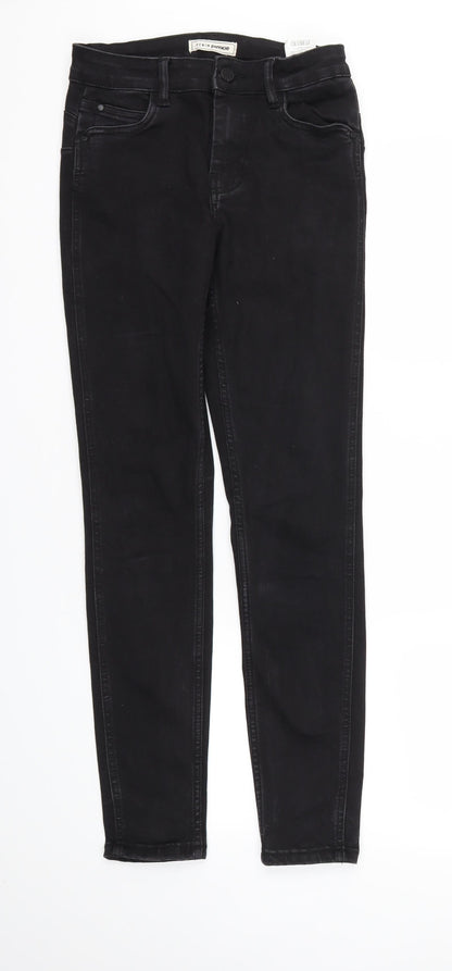 Womens UK Size 28 in Preworn Regular Fit Skinny Black Jeans