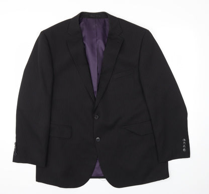 T&W Mens Black   Jacket Blazer Size 44