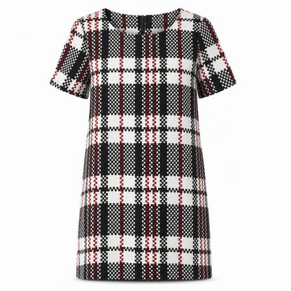 Vera & Lucy Womens Black Check  A-Line  Size M