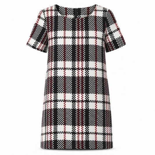 Vera & Lucy Womens Black Check  A-Line  Size M