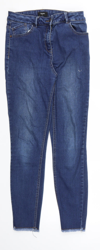 Womens UK Size 10 denim Regular Fit Skinny Blue Jeans
