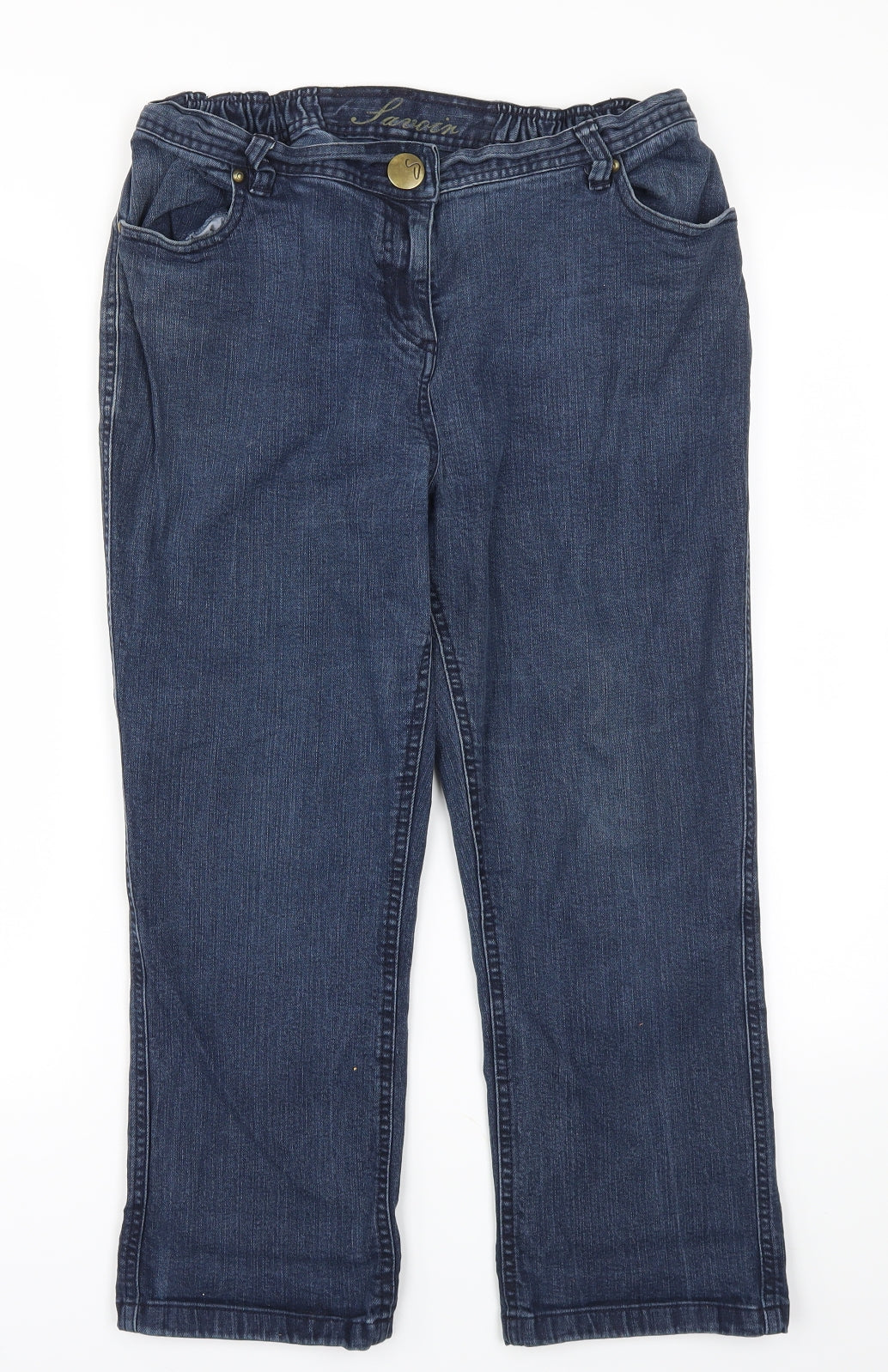 Womens UK Size 16 Preworn Regular Fit Skinny Blue Jeans