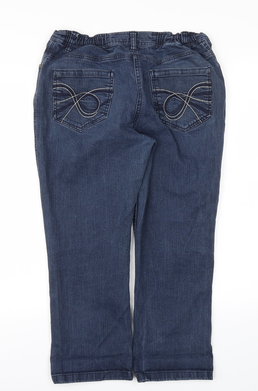 Womens UK Size 16 Preworn Regular Fit Skinny Blue Jeans