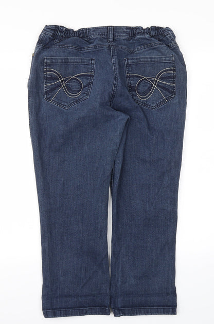 Womens UK Size 16 Preworn Regular Fit Skinny Blue Jeans