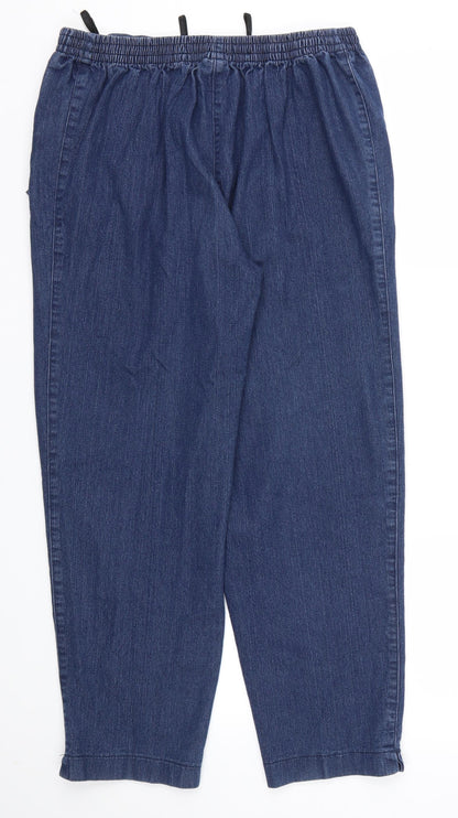 main Womens Blue   Straight Jeans Size 12 L26 in - Stretch waistband