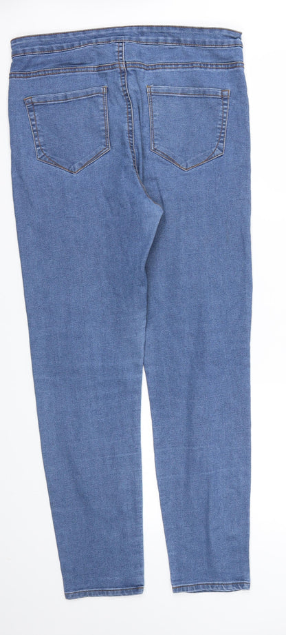 Denim & Co. Womens Blue   Skinny Jeans Size 14 L27 in