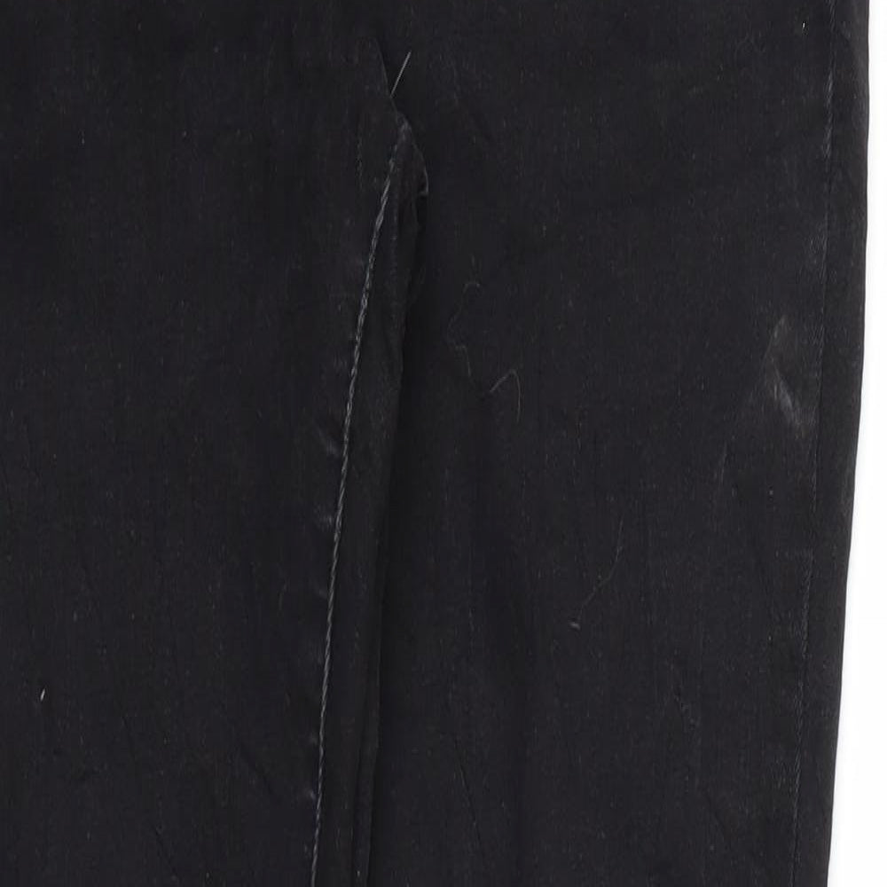 Womens UK Size 30 Preworn Relaxed Fit Skinny Black Jeans