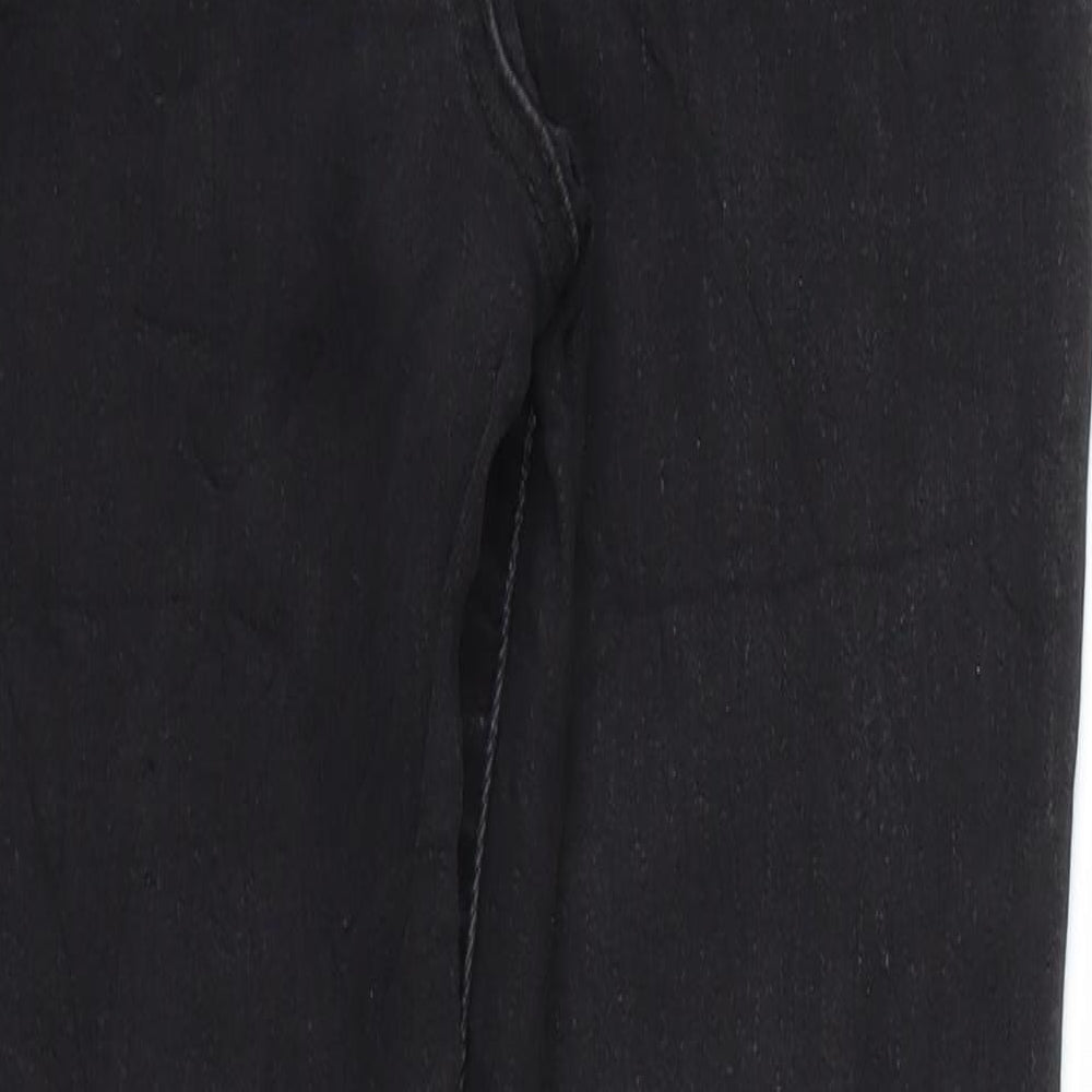 Womens UK Size 30 Preworn Relaxed Fit Skinny Black Jeans