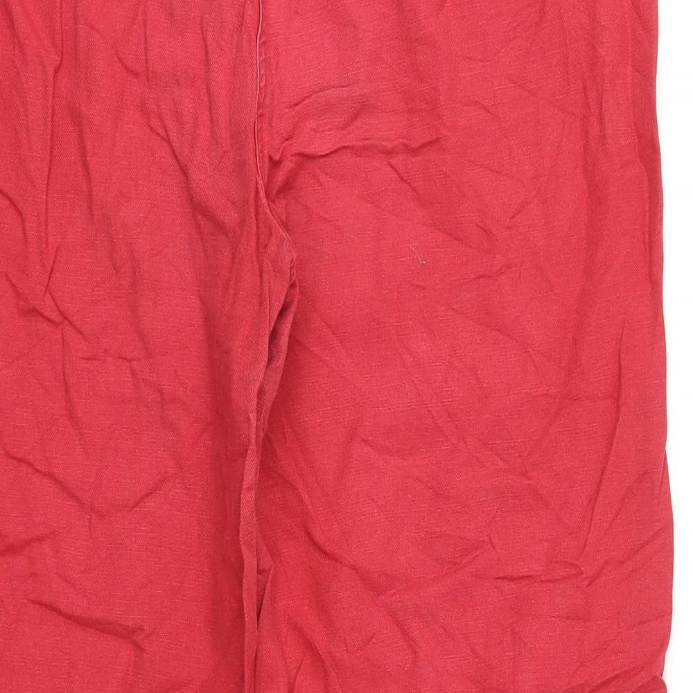 Cappuccini Womens Red   Trousers  Size 16 L25 in