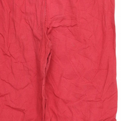 Cappuccini Womens Red   Trousers  Size 16 L25 in