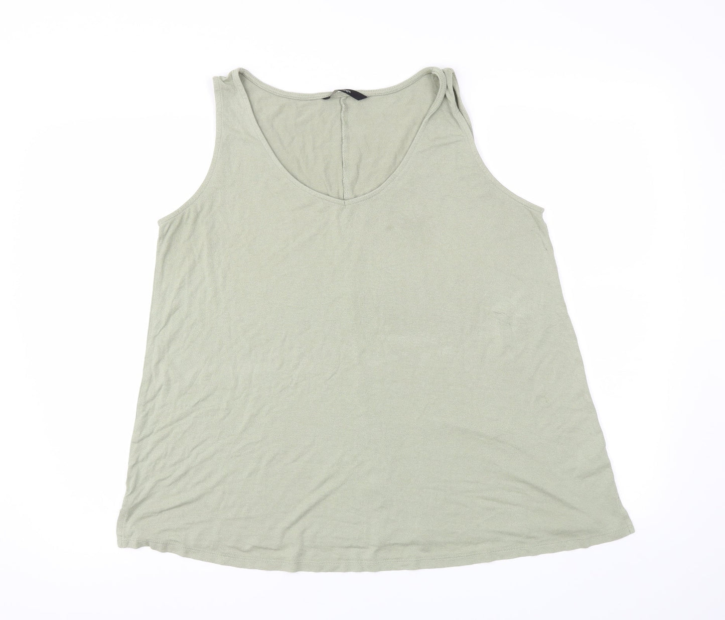 George Womens Green Houndstooth  Basic T-Shirt Size 14