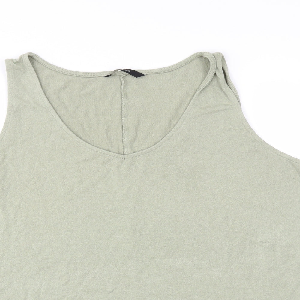 George Womens Green Houndstooth  Basic T-Shirt Size 14