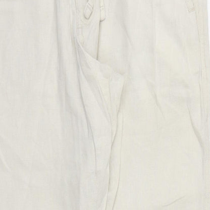 Womens UK Size 36 M&S Relaxed Fit  Ivory Trousers