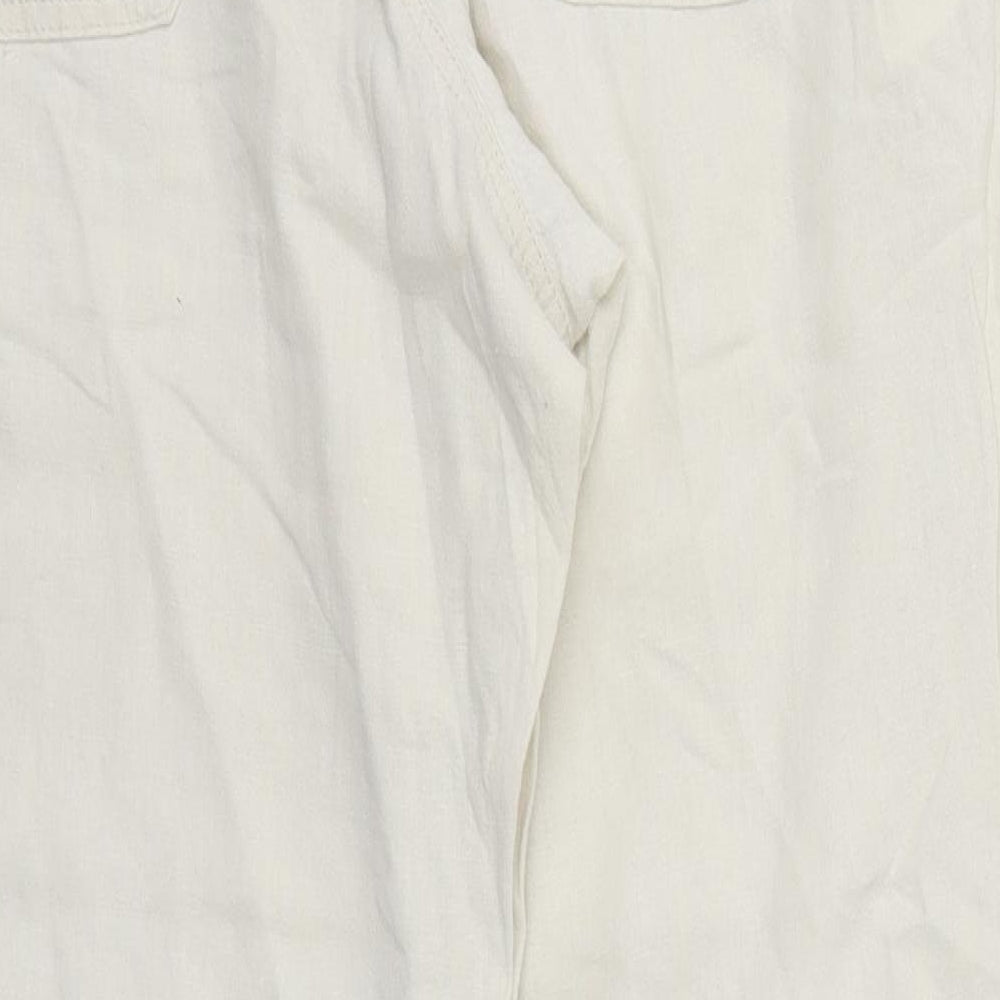 Womens UK Size 36 M&S Relaxed Fit  Ivory Trousers