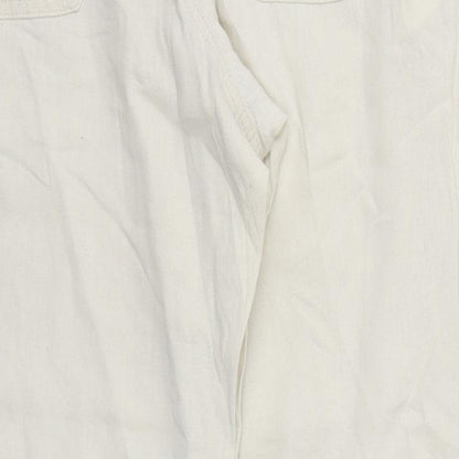 Womens UK Size 36 M&S Relaxed Fit  Ivory Trousers