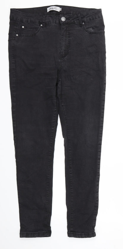 DEA Womens Black   Skinny Jeans Size 12 L29 in