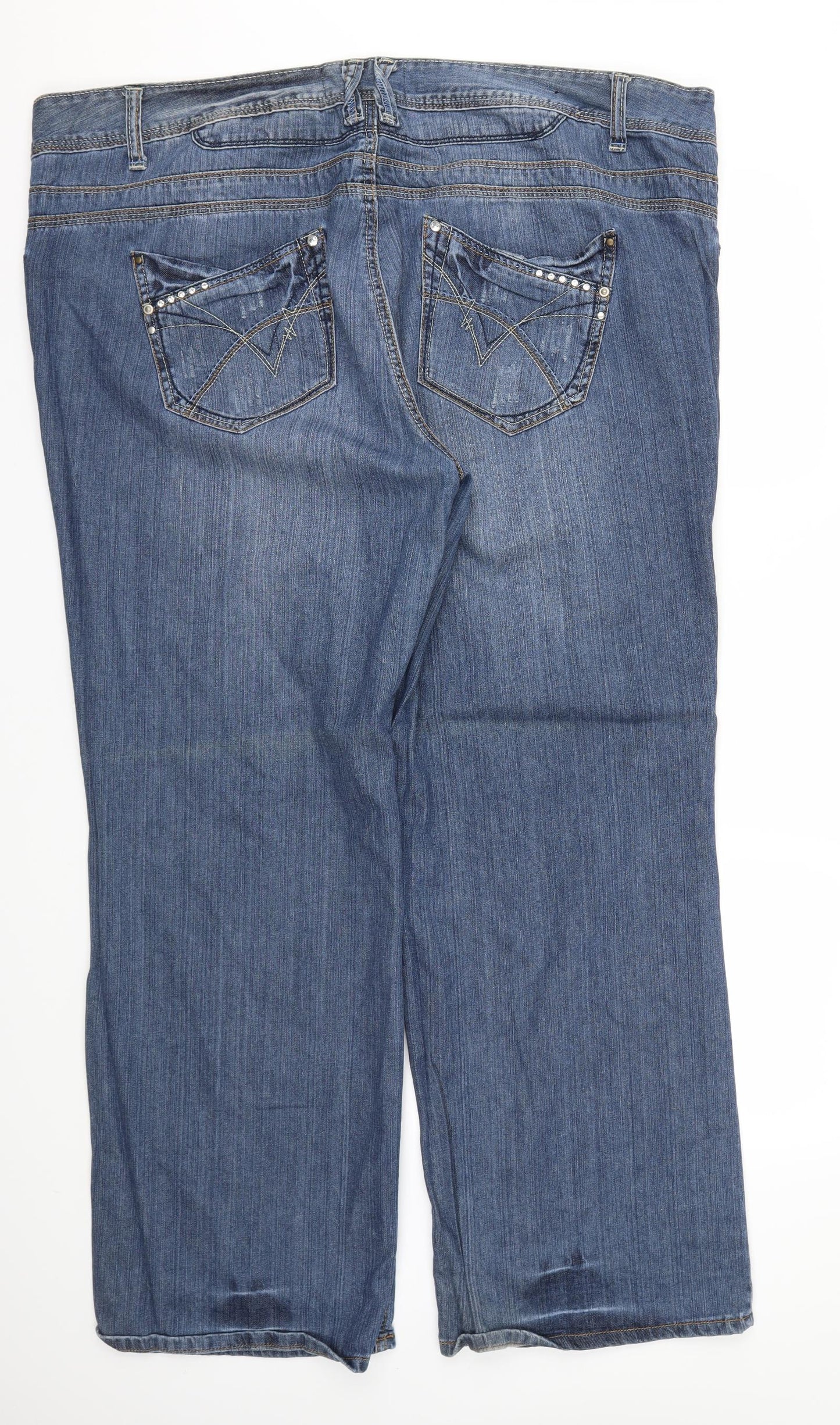 YEYES Womens Blue   Straight Jeans Size 46 L32 in