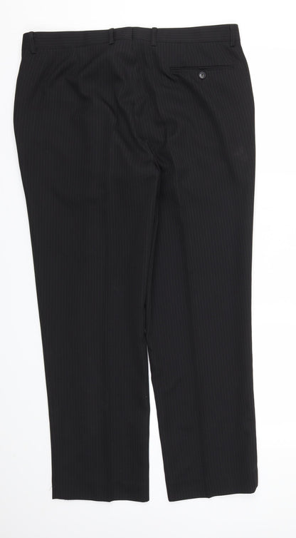 T&W Mens Black   Trousers  Size 36 in L29 in