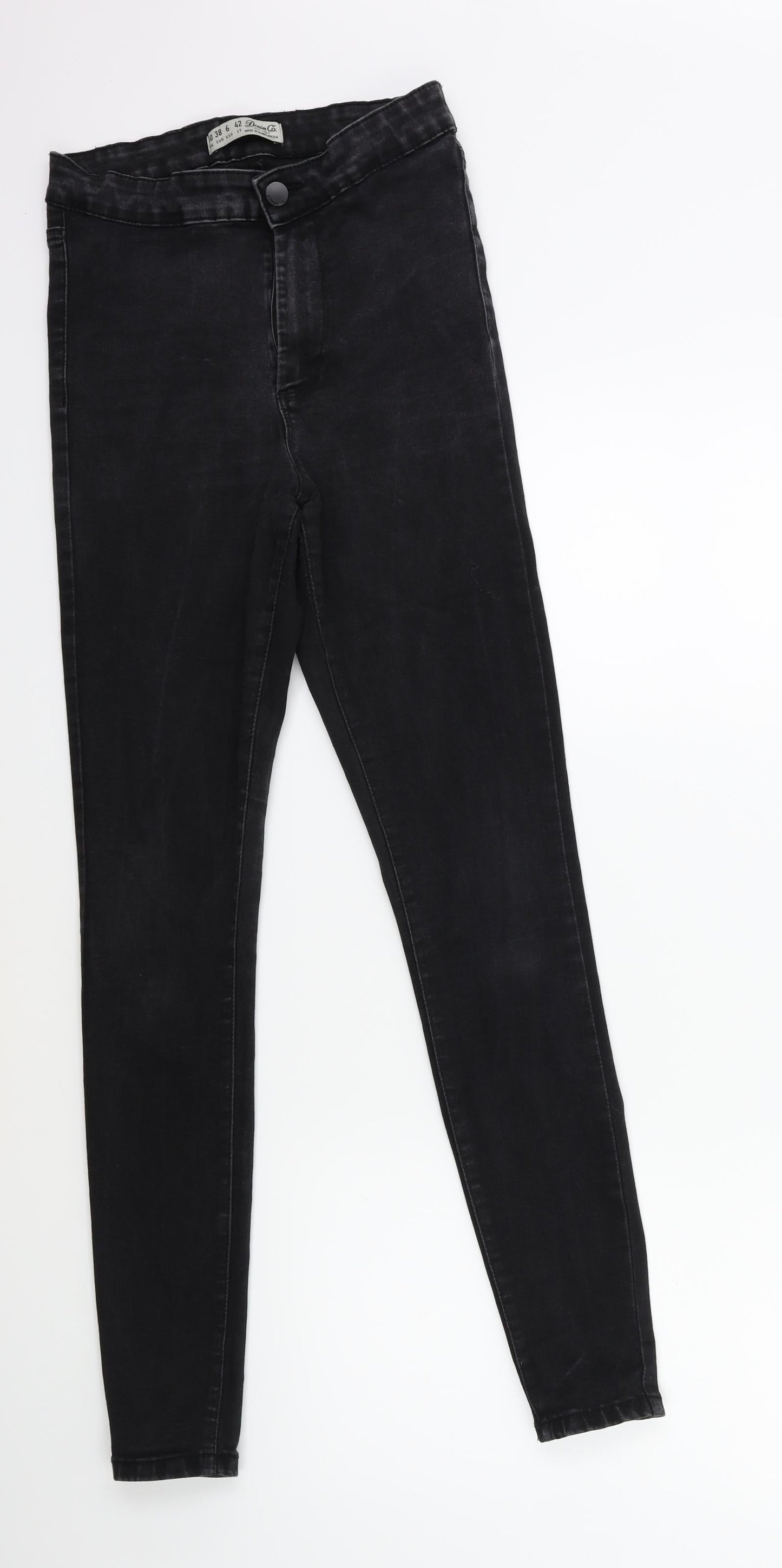 Denim & Co. Womens Black  Denim Skinny Jeans Size 10 L28 in