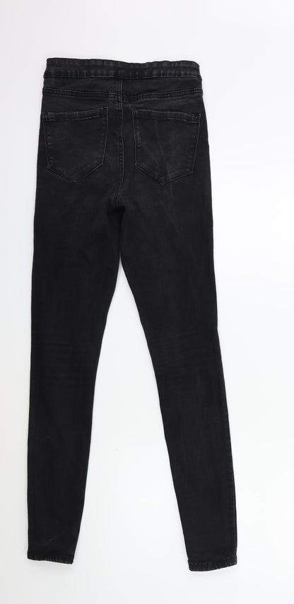Denim & Co. Womens Black  Denim Skinny Jeans Size 10 L28 in