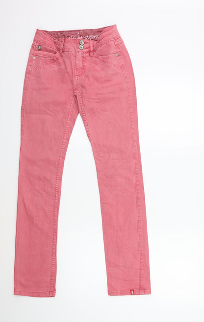 EDC Womens Pink  Denim Straight Jeans Size 30 in L26 in