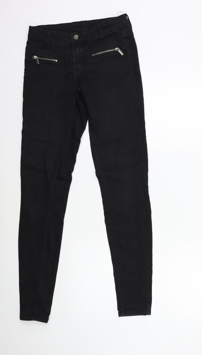 Womens UK Size S villa Regular Fit Skinny Black Jeans