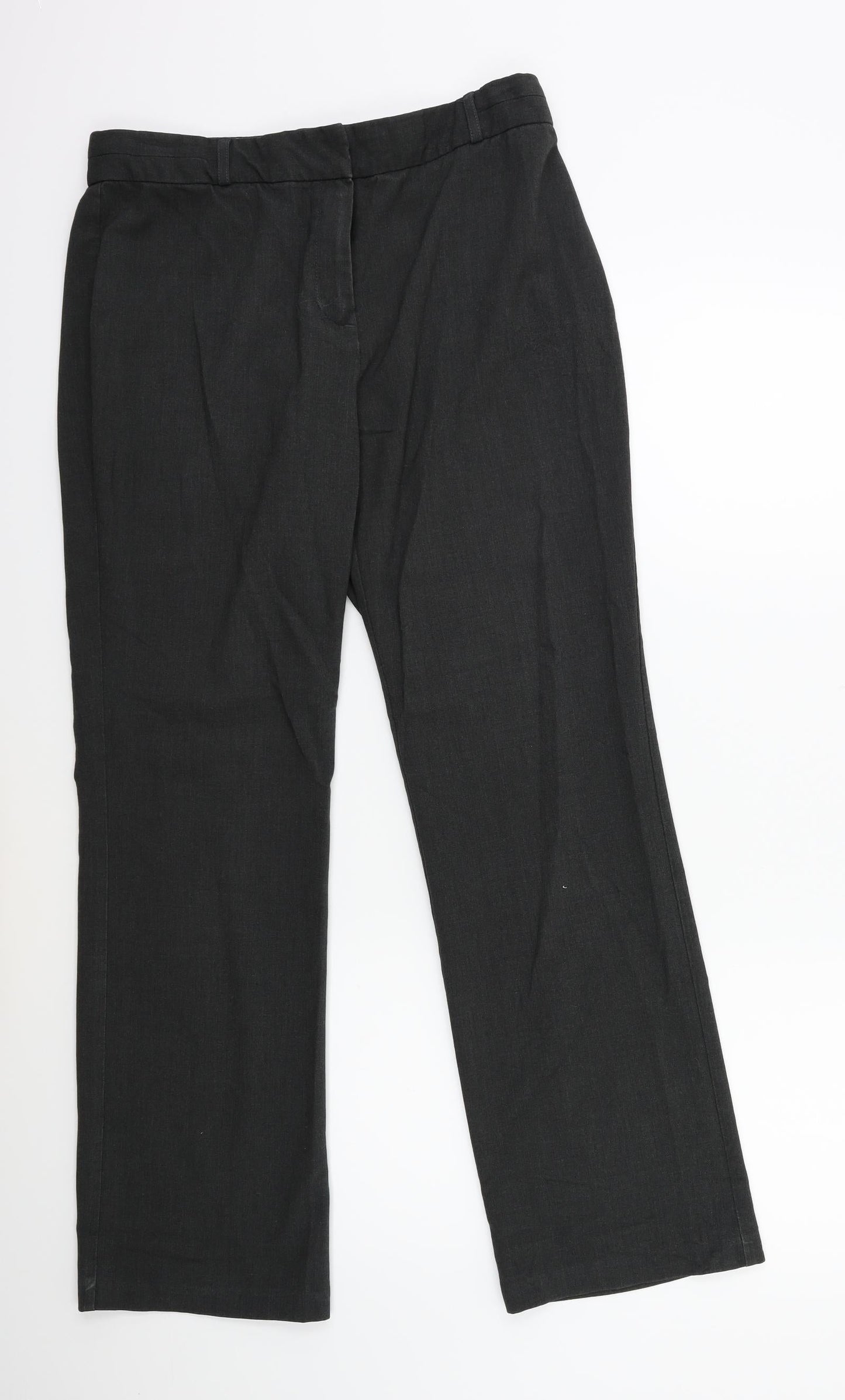 Womens UK Size 12 Marks and Spencer Regular Fit  Grey Trousers