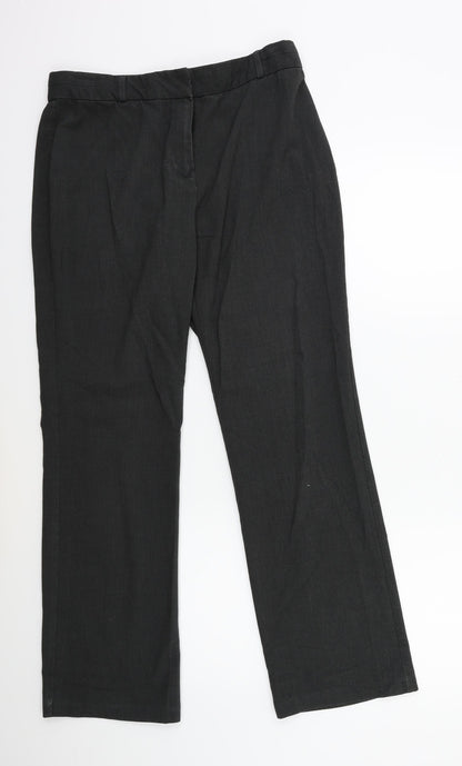 Womens UK Size 12 Marks and Spencer Regular Fit  Grey Trousers
