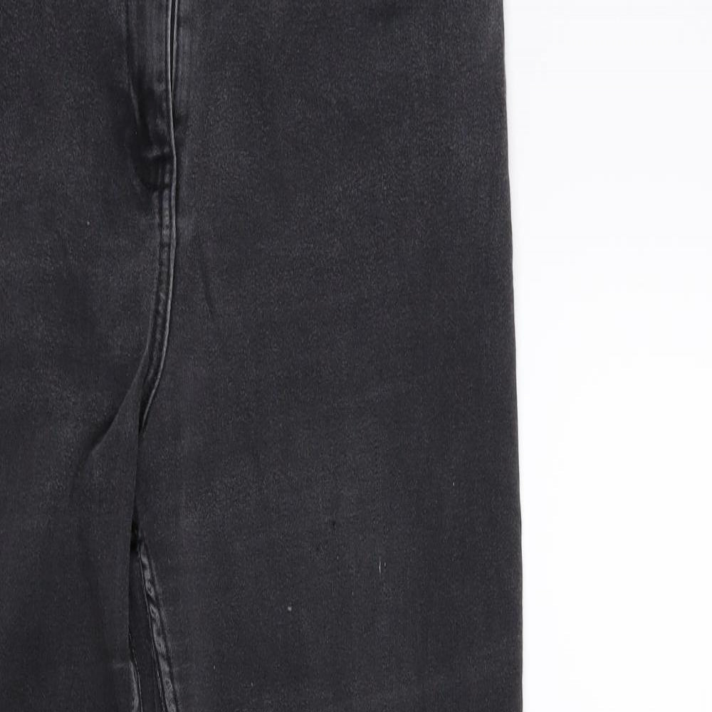 Per Una Womens Grey  Denim Straight Jeans Size 32 in L27 in